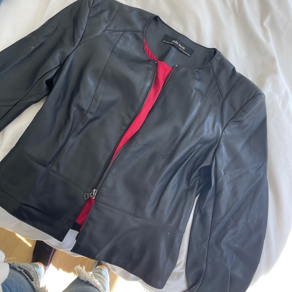 Black Faux Leather Jacket